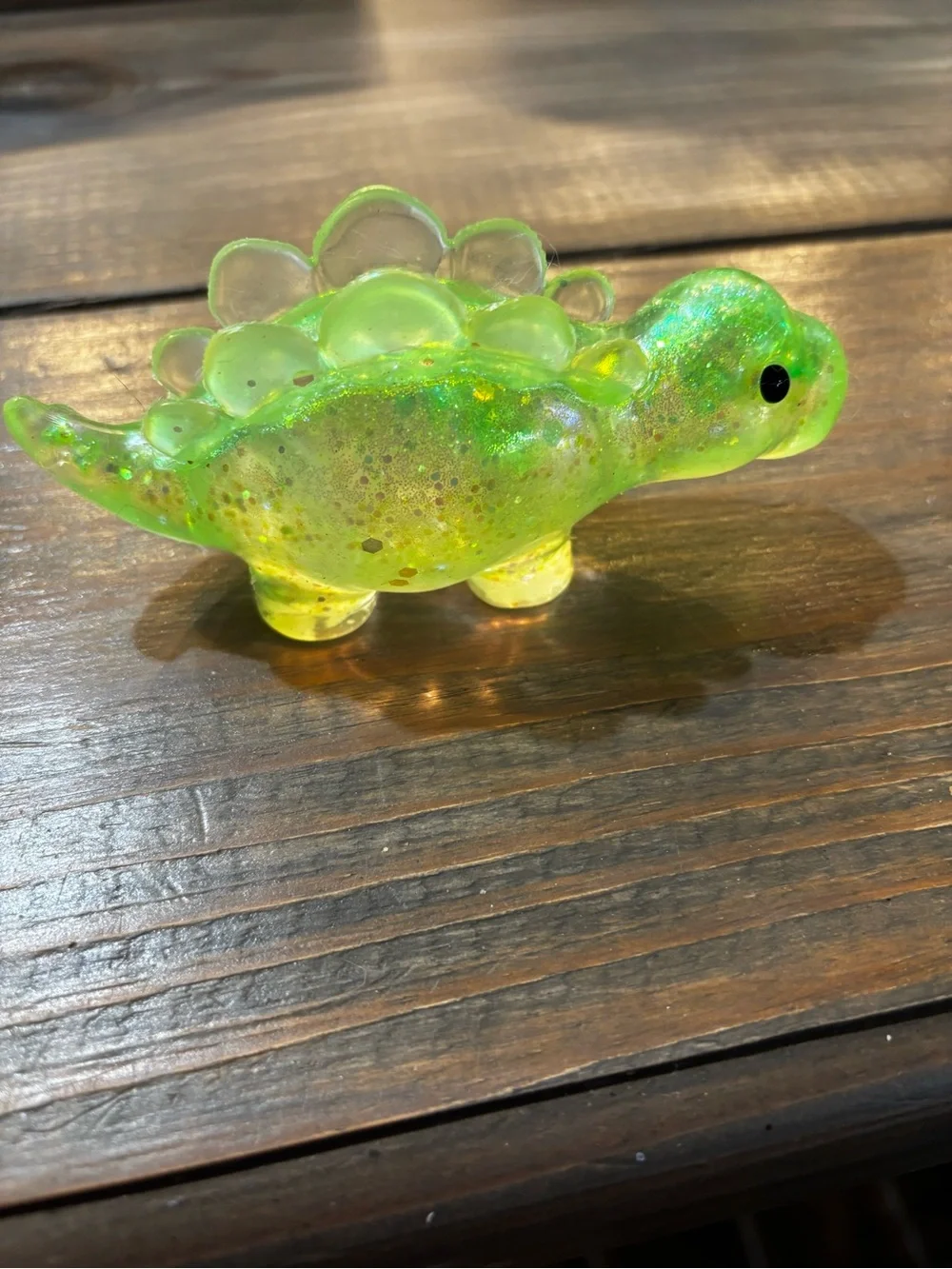 Sweet Shimmer Green Glitter Dino Squish Toy